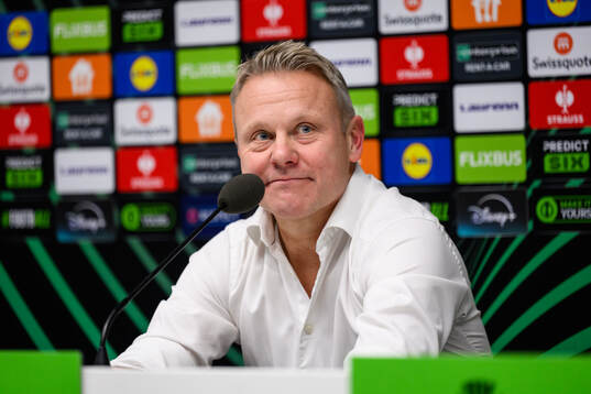 Head coach Roberth Björknesjö of Djurgården at a press