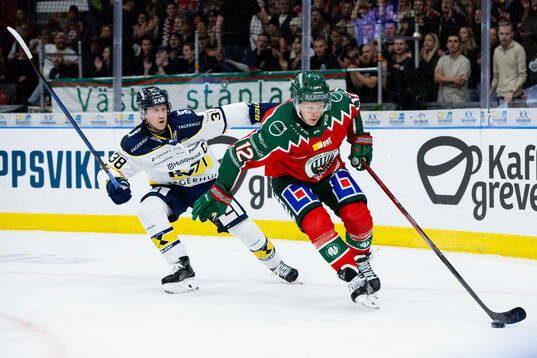 HV71s Olle Alsing och Frölundas Max Friberg