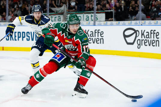 HV71s Olle Alsing och Frölundas Isac Born