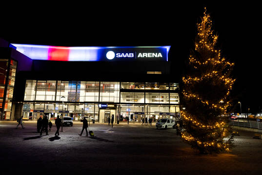 Exteriör vy av Saab Arena