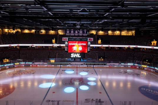 Interiör vy av Saab Arena
