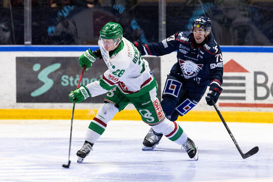 Rögles Anton Bengtsson och Linköpings Nicholas Shore