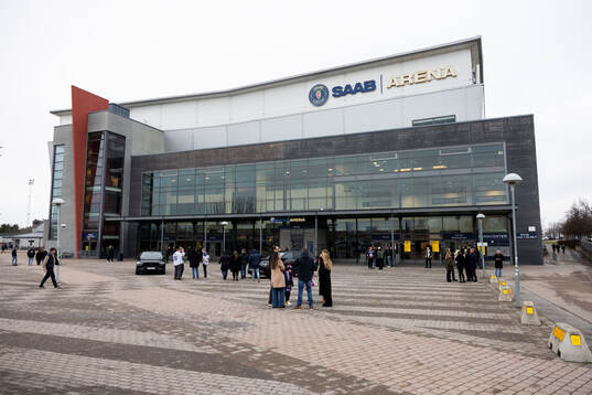 Exteriör vy av Saab Arena