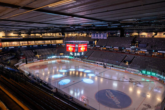 Interiör vy av Saab Arena