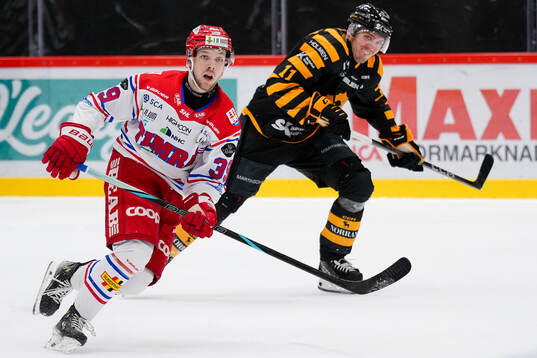 Timrås Linus Lindgren och Skellefteås Max Lindholm