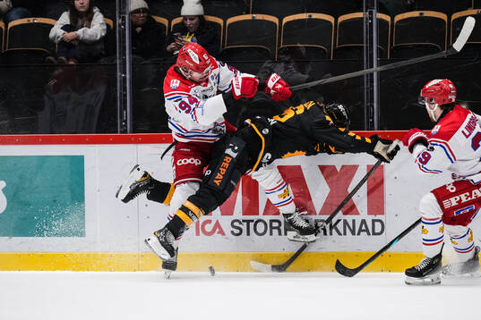 Timrås Sebastian Hartmann och Skellefteås Anton Heikkinen