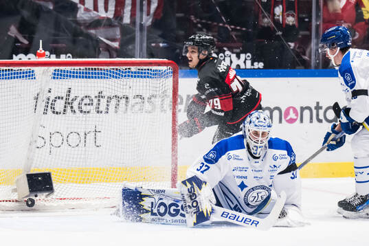 Leksands målvakt Jakob Hellsten deppar