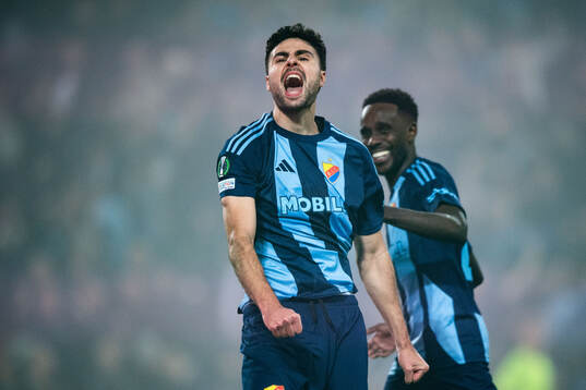 Deniz Hummet of Djurgården celebrates