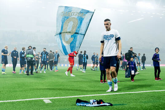 Haris Radetinac of Djurgården after, his last game, the
