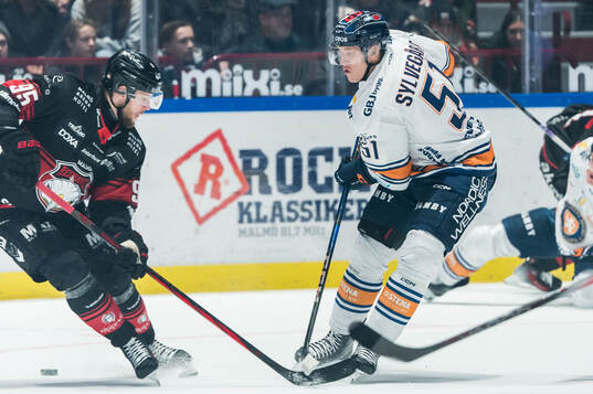 Malmö Redhawks Carl Persson och Växjös Emil Sylvegård