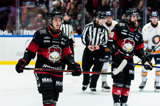 Malmö Redhawks Nikola Pasic och Robin Hanzl deppar