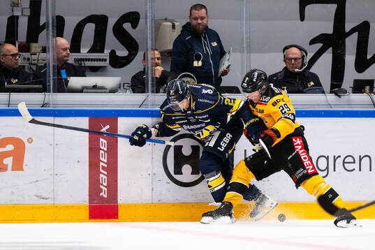 HV71s Jonathan Ang och Luleås Erik Gustafsson