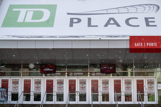 An entrance at TD Place