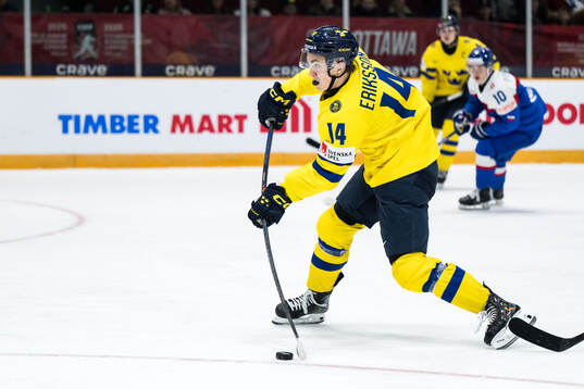 Linus Eriksson of Sweden scores 1-5