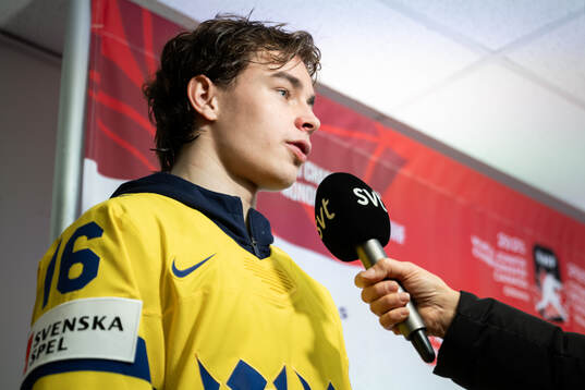Felix Unger Sörum of Sweden is interviewed