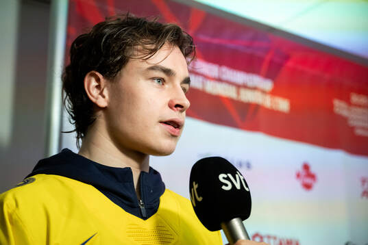 Felix Unger Sörum of Sweden is interviewed