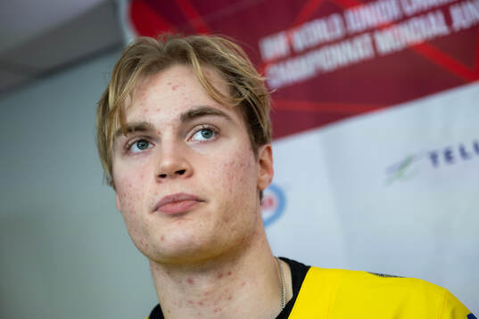 Tom Willander of Sweden is interviewed
