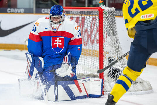 Goaltender Samuel Urban of Slovakia