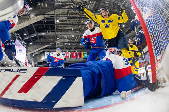 Felix Unger Sörum of Sweden celebrates a goal that was