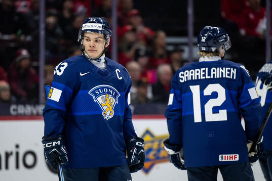 Aron Kiviharju of Finland looks dejected