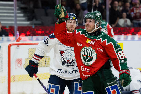 Frölundas Erik Thorell jublar