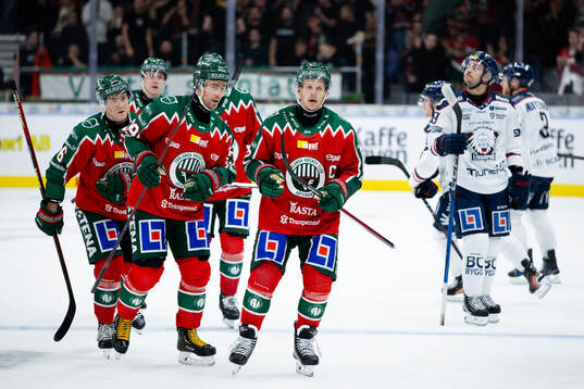 Frölundas Max Friberg jublar