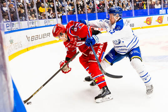 Timrås Sebastian Hartmann och Leksands Kalle Östman