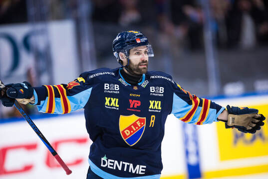 Djurgårdens Ludvig Rensfeldt jublar