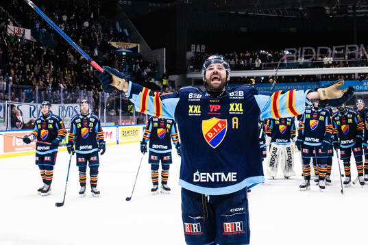 Djurgårdens Ludvig Rensfeldt jublar