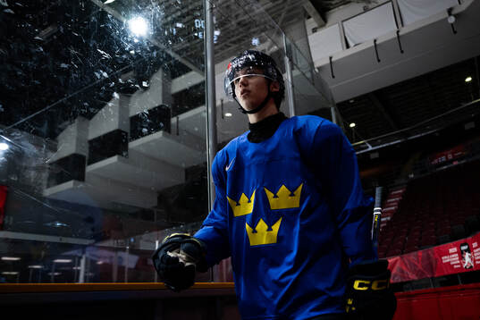 Victor Eklund of Sweden at a practice session