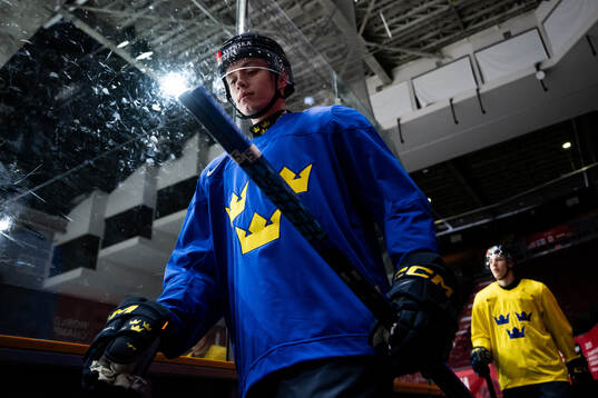 Wilhelm Hallquist of Sweden at a practice session