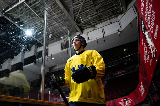 David Edstrom of Sweden at a practice session