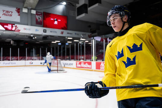 Herman Träff of Sweden at a practice session