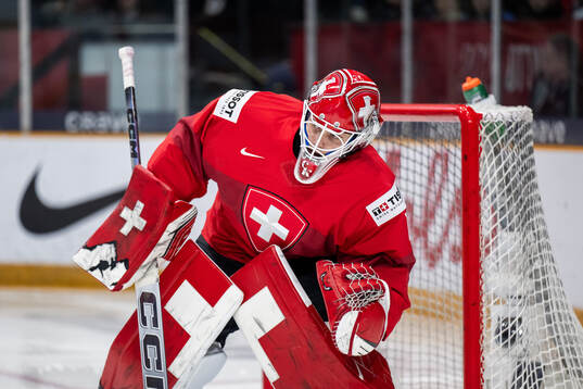 Goaltender Christian Kirsch of Switzerland