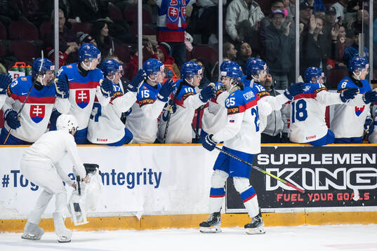 Jan Chovan of Slovakia celebrates