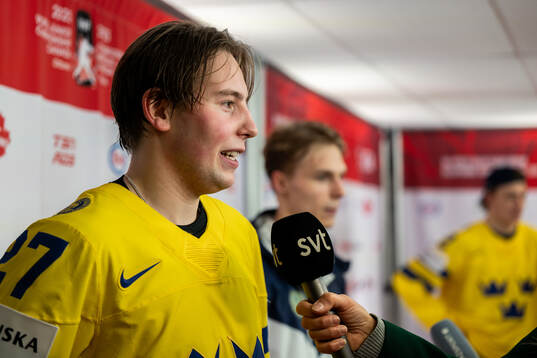 David Granberg of Sweden is interviewed