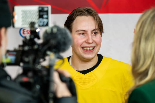 David Granberg of Sweden is interviewed