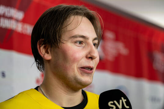 David Granberg of Sweden is interviewed