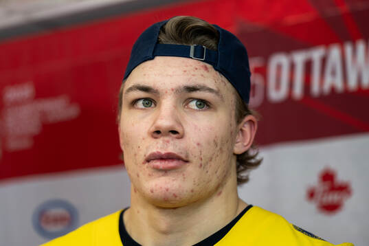 Anton Wahlberg of Sweden is interviewed