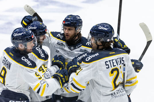 Södertäljes Filip Hesselvall jublar med lagkamrater