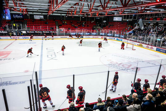 Spelarna värmer upp