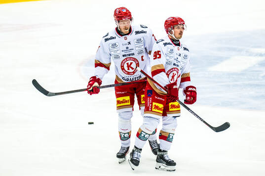 Kalmars Henrik Nilsson och Teemu Väyrynen deppar