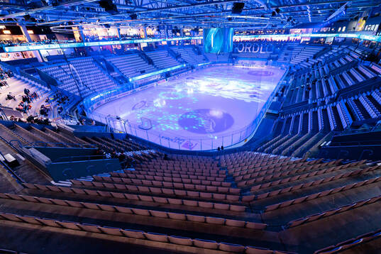 Interiör vy från Vida arena