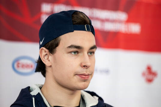 Felix Unger Sörum of Sweden at a press event