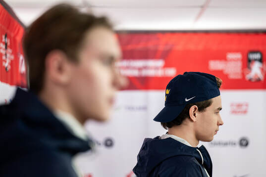 Felix Unger Sörum of Sweden at a press event