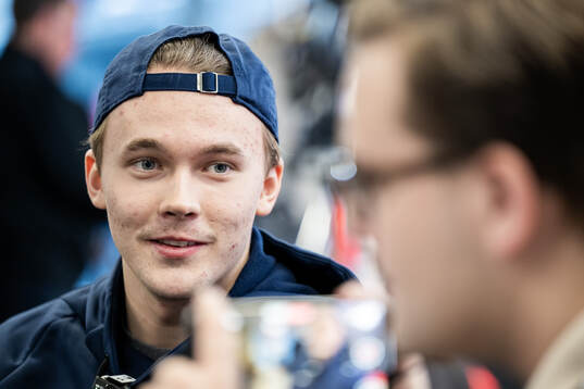 Theo Lindstein of Sweden at a press event