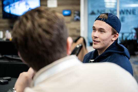 Theo Lindstein of Sweden at a press event