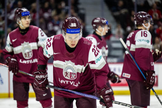 Valdis Dommers of Latvia looks dejected
