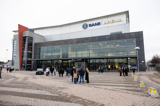 Exteriör vy av Saab Arena