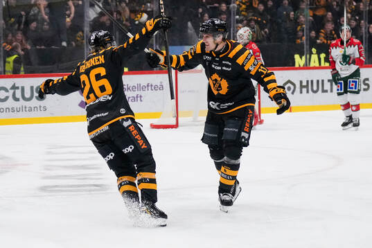 Skellefteås Anton Heikkinen jublar